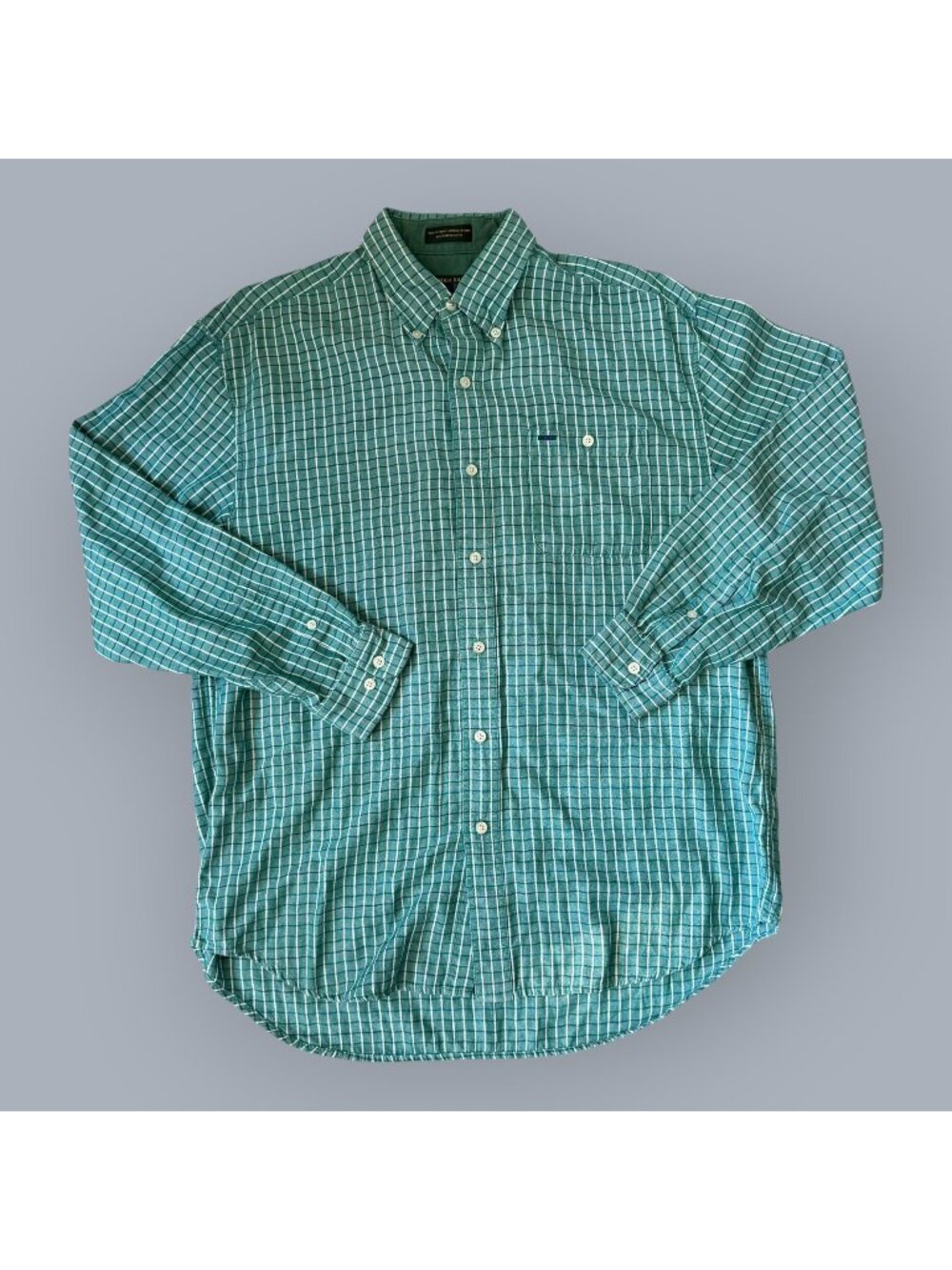 Vintage Alexander Julian Colours Plaid Preppy Dad Core Button Down Shirt L